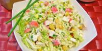 Диетический салат с крабовыми палочками: рецепты